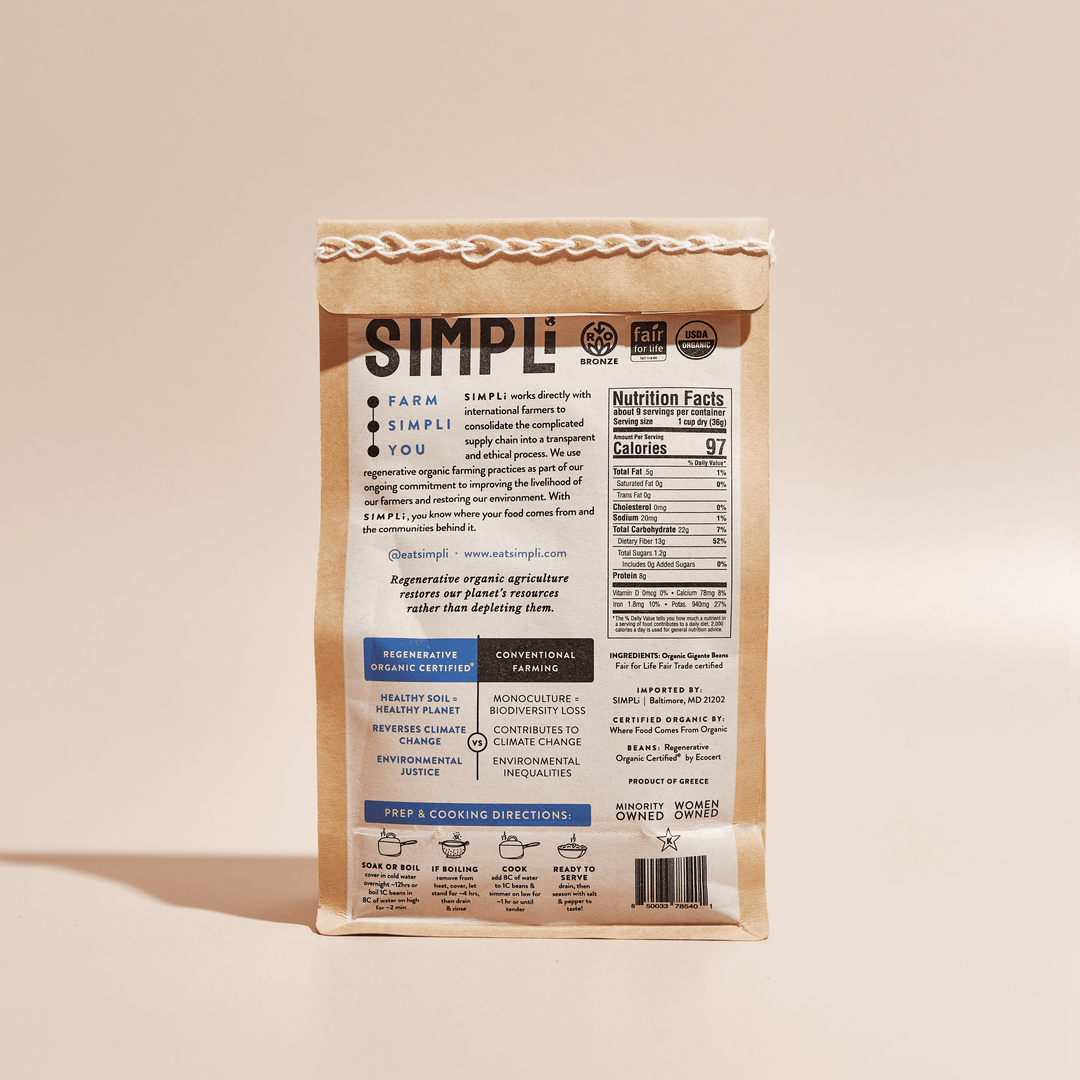 SIMPLi - SIMPLi Regenerative Organic Certified® Gigante Beans