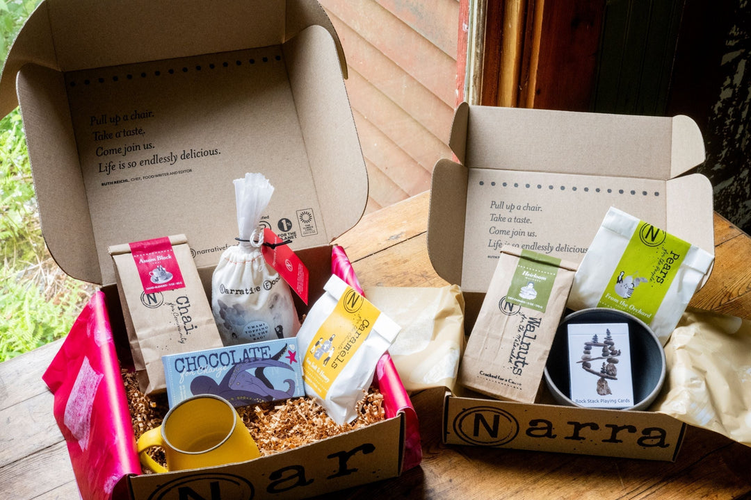 Keepsake gifts: pottery, candles, wooden boxes, and more.