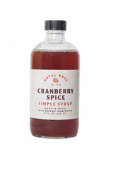 Royal Rose Syrups - Cranberry Spice Organic Simple Syrup 8oz