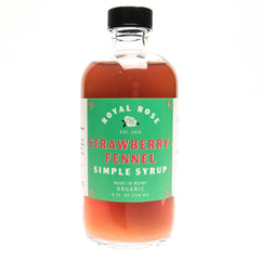 Royal Rose Syrups - Strawberry Fennel Organic Simple Syrup 8oz