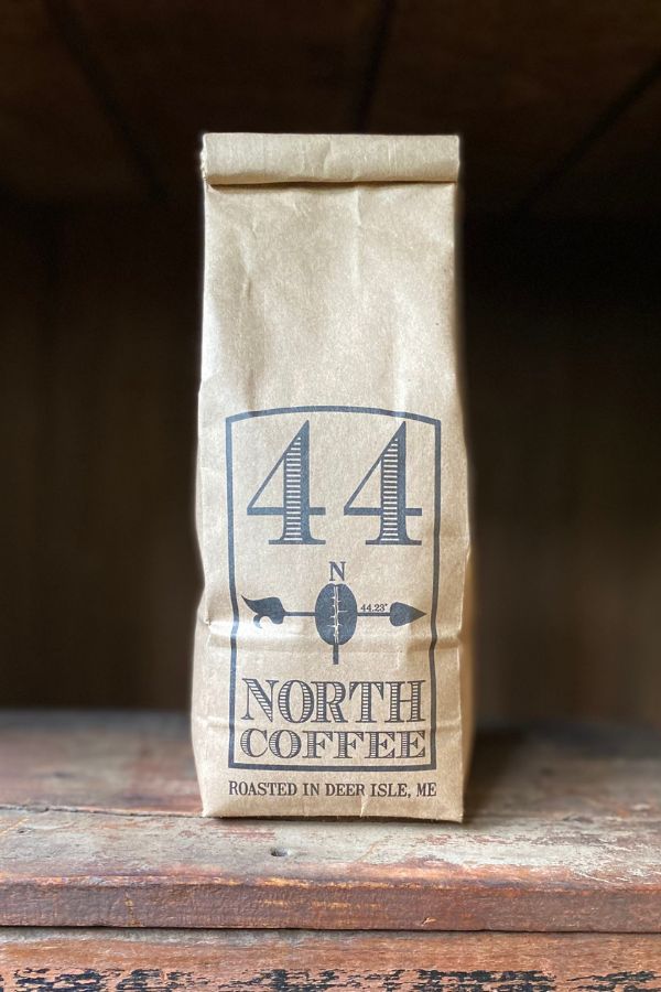 A bag of 44 North Northcoast Coffee, with a graphic of an elephant and the name 'Northcoast' on the front.