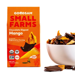 GoodSAM Foods - 70% Dark Chocolate Dipped  Mango (3.5oz)