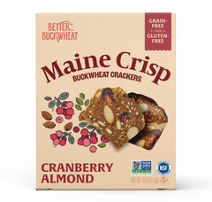 Maine Crisp | Better with Buckwheat - Cranberry Almond Crisps | Gluten-Free Crackers | Charcuterie