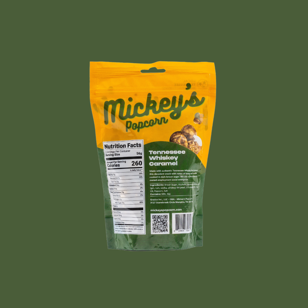 Mickey’s Popcorn - Tennessee Whiskey Caramel: Gourmet Popcorn, Small Batch