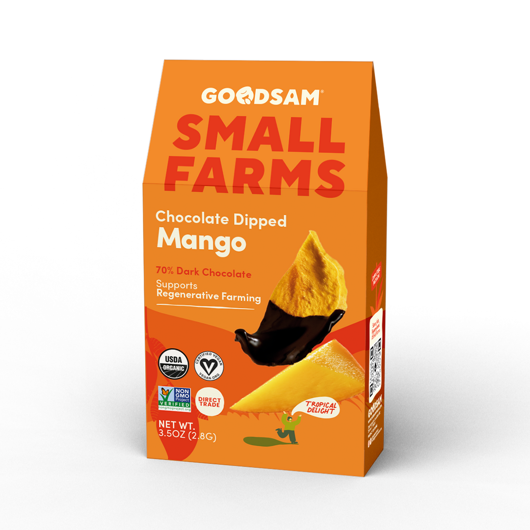 GoodSAM Foods - 70% Dark Chocolate Dipped  Mango (3.5oz)