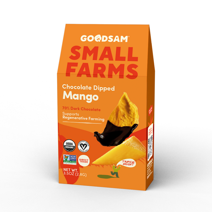 GoodSAM Foods - 70% Dark Chocolate Dipped  Mango (3.5oz)