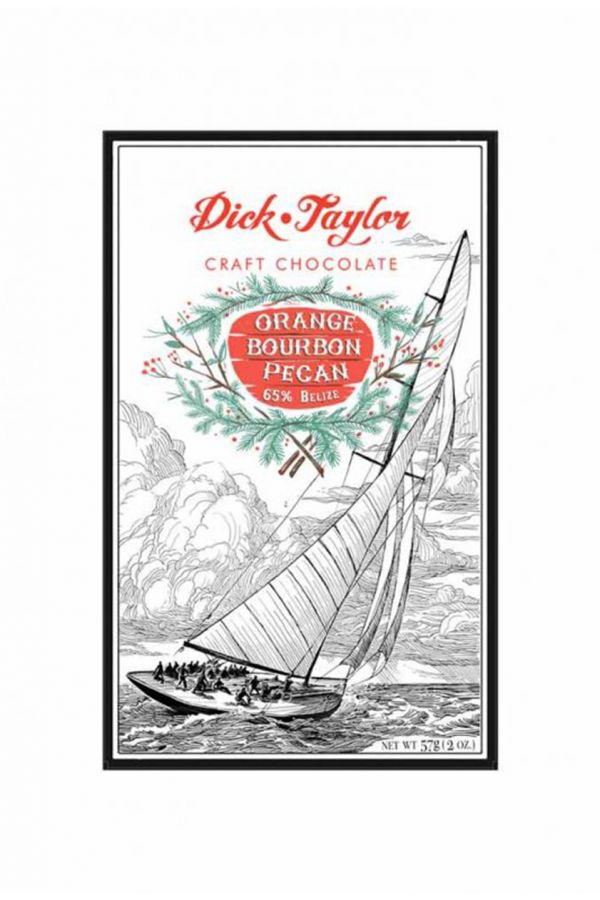 Dick Taylor Orange Bourbon Pecan 65% Chocolate Bar